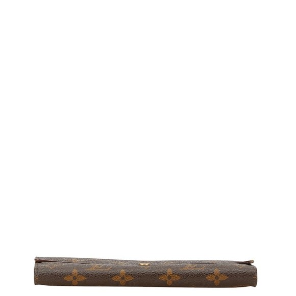 Louis Vuitton Monogram Pochette Porte Monet Long Wallet Brown Leather s - Picture 3 of 10
